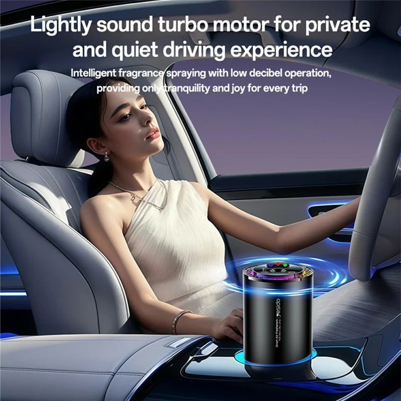 YESIDO VC14 Car Aromatherapy Diffuser Smart Air Freshener Rechargeable RGB Starry Sky Ambient Lamp