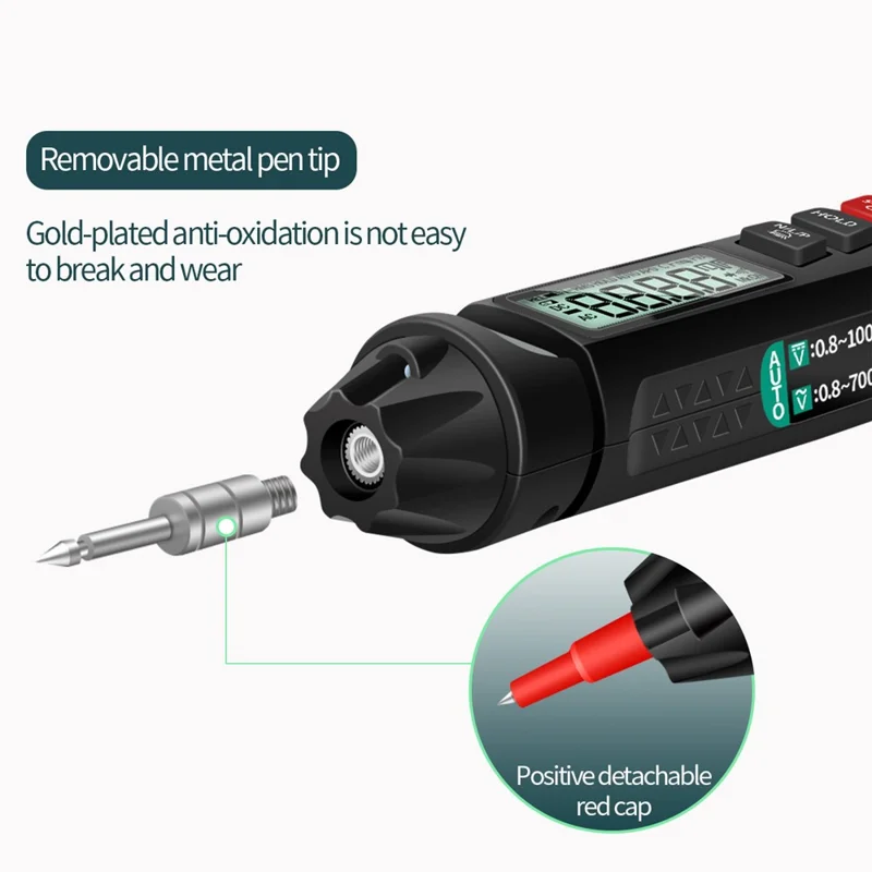 ANENG A3007 Smart Pen Type Multimeter with LCD Digital Display 6000 Counts Non-Contact AC/DC Voltage Resistance Test Tool
