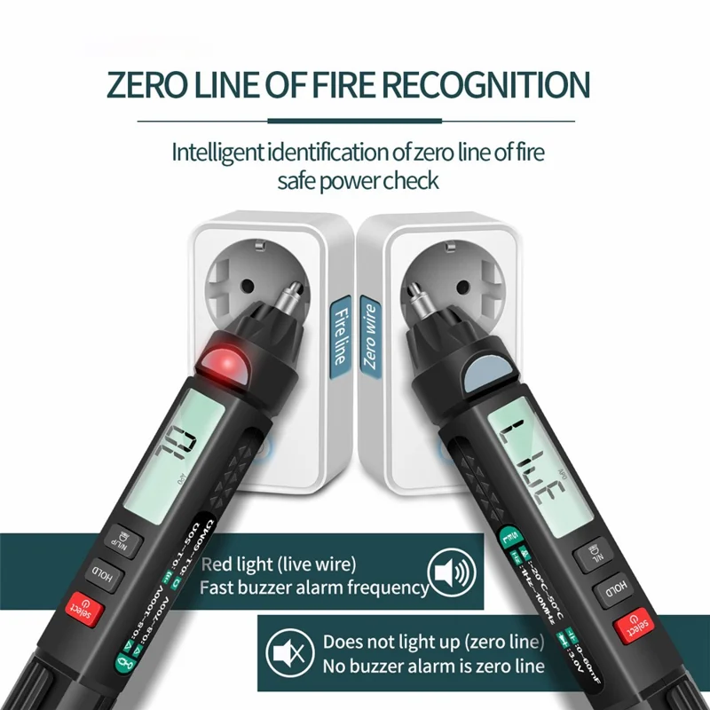 ANENG A3007 Smart Pen Type Multimeter with LCD Digital Display 6000 Counts Non-Contact AC/DC Voltage Resistance Test Tool