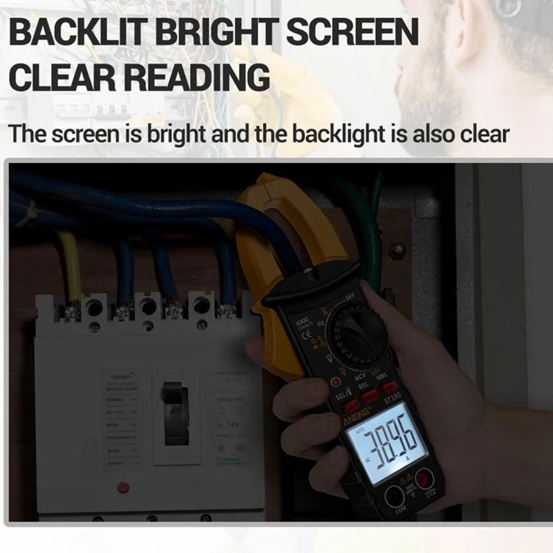 Aneng ST180 4000 Conteggi il Tester di Tensione Del Morsetto di Morsetto Digitale. - Giallo