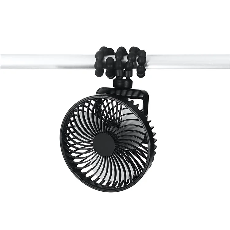 Ventilateur de Poussette Portable Clip à 3 Vitesse Sur Ventilateur de Refroidissement Avec Ventilateur USB Rotatif à 360 Degrés Flexible Pour Siège D'auto, Fauteuil Roulant, Camping