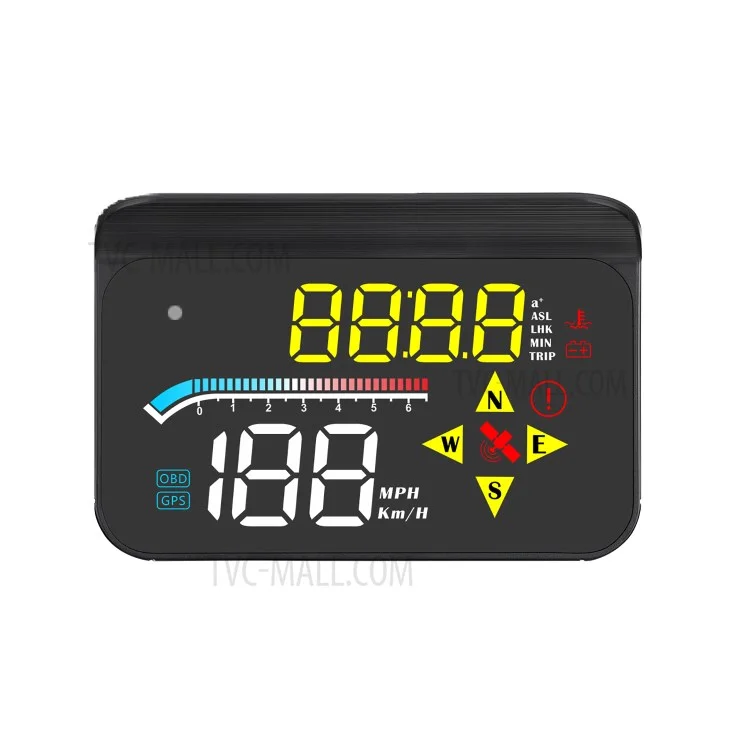 M17 Head-up Display Universal Car Speedometer HUD Projection Display OBD+GPS Dual System