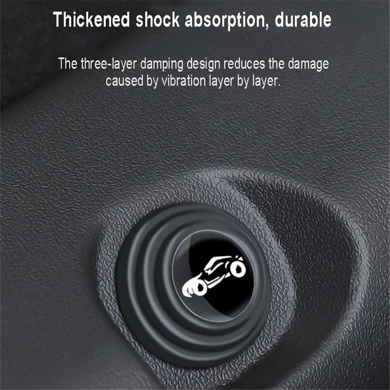 F40141 8Pcs Car Door Shock Absorber Car Door Protection Sticker Rubber Car Door Soundproof Crash Pad for Tesla Model 3 / Y