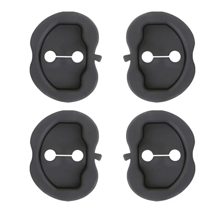 4Pcs / Set For Tesla Model Y / 3 Door Lock Silicone Case Car Lock Buckle Shock Absorption Buffer Silicone Protective Cover