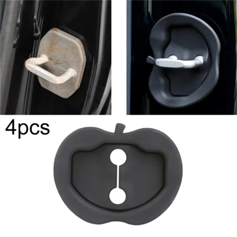 4Pcs / Set For Tesla Model Y / 3 Door Lock Silicone Case Car Lock Buckle Shock Absorption Buffer Silicone Protective Cover