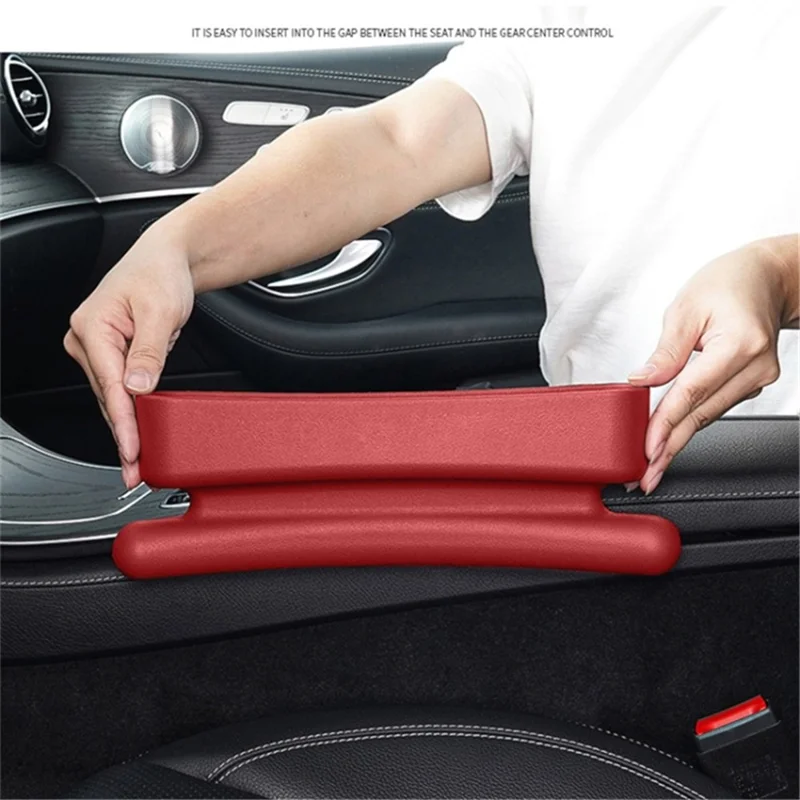 2Pcs ABS Car Seat Gap Filler Storage Box Multifunctional Phone Wallet Coins Holder Organizer - Brown