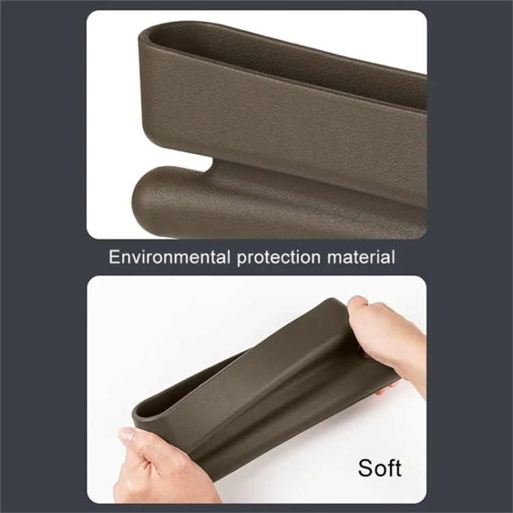 2Pcs ABS Car Seat Gap Filler Storage Box Multifunctional Phone Wallet Coins Holder Organizer - Brown