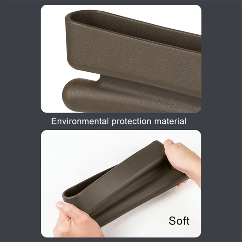 2Pcs ABS Car Seat Gap Filler Storage Box Multifunctional Phone Wallet Coins Holder Organizer - Black