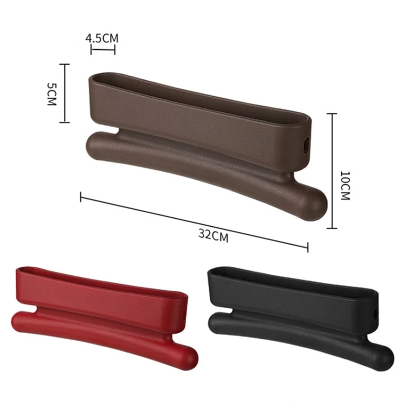 2Pcs ABS Car Seat Gap Filler Storage Box Multifunctional Phone Wallet Coins Holder Organizer - Black