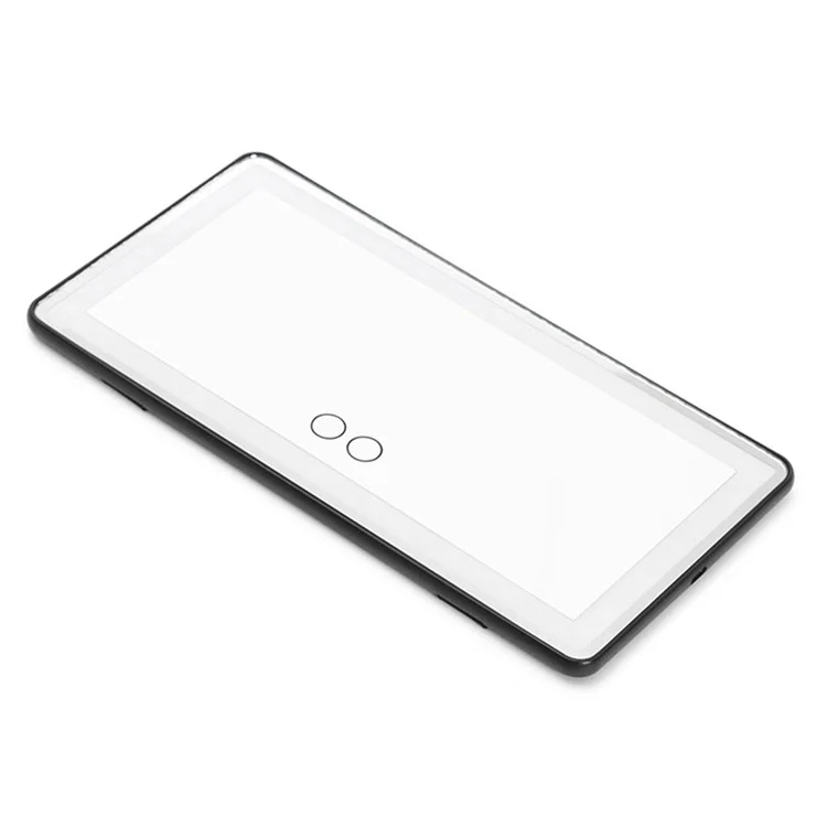 Miroir de courtoisie de pare-soleil de voiture USB rechargeable avec miroir de maquillage à écran tactile avec 3 modes d'éclairage - Noir