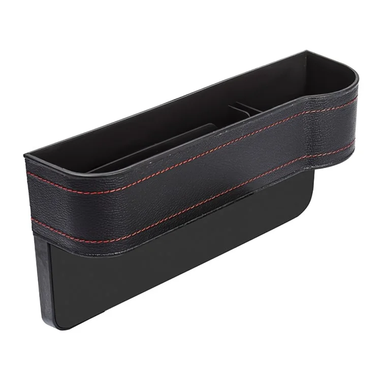 Boîte de rangement pour siège avant de voiture Filler Gap Phone Bottle Cup Holder Organizer - Noir / Côté passager