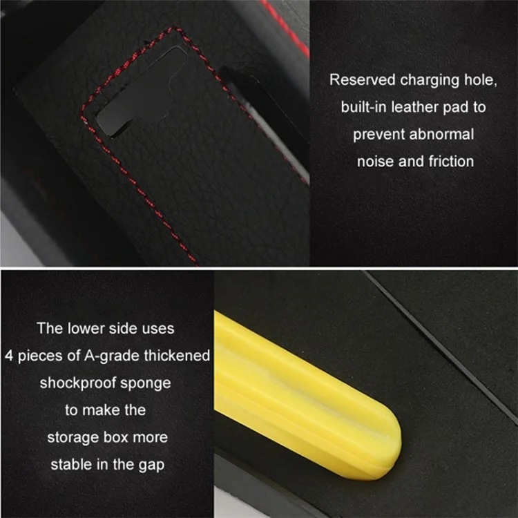 Boîte de rangement pour siège avant de voiture Filler Gap Phone Bottle Cup Holder Organizer - Noir / Côté passager