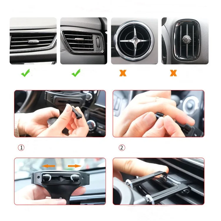Porte-gobelet d'aération de voiture L1287 Porte-bouteille Porte-boisson Rack ABS avec support de montage d'une capacité de charge de 1 kg