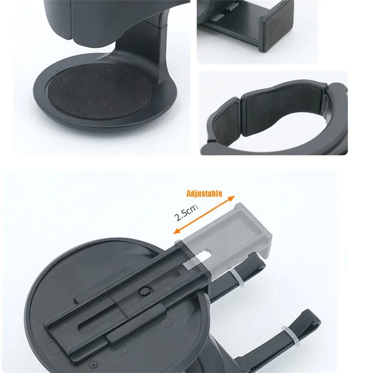 Porte-gobelet d'aération de voiture L1287 Porte-bouteille Porte-boisson Rack ABS avec support de montage d'une capacité de charge de 1 kg