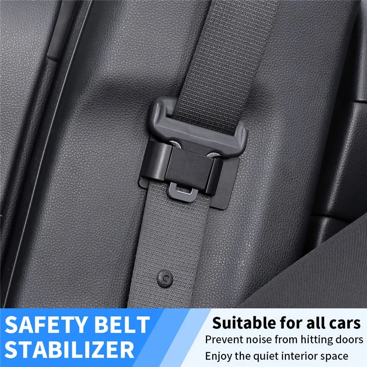 1302 Supporto per cintura di sicurezza Stabilizzatore Fermaglio Auto Serratura Fibbia Accessori interni - Nero opaco