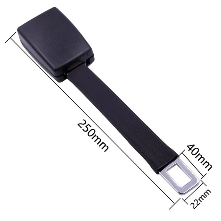 Prolunga per cintura di sicurezza auto da 25 cm - Nero