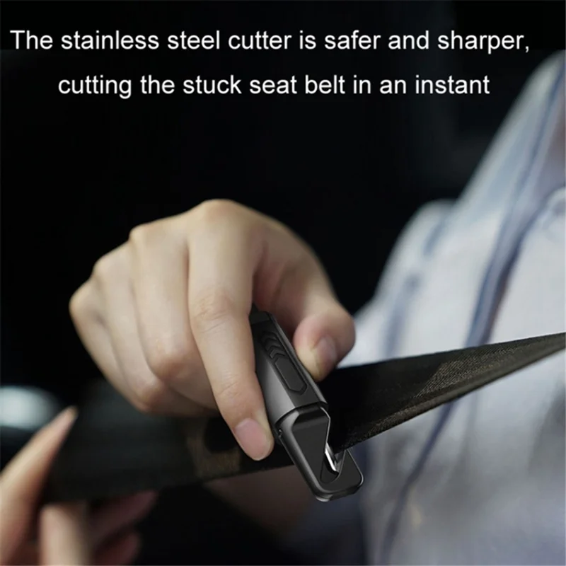 Płyta rejestracyjna parkingowa z aromaterapią, wielofunkcyjny młotek bezpieczeństwa samochodowego, urządzenie do rozbijania szyb - Czerwony