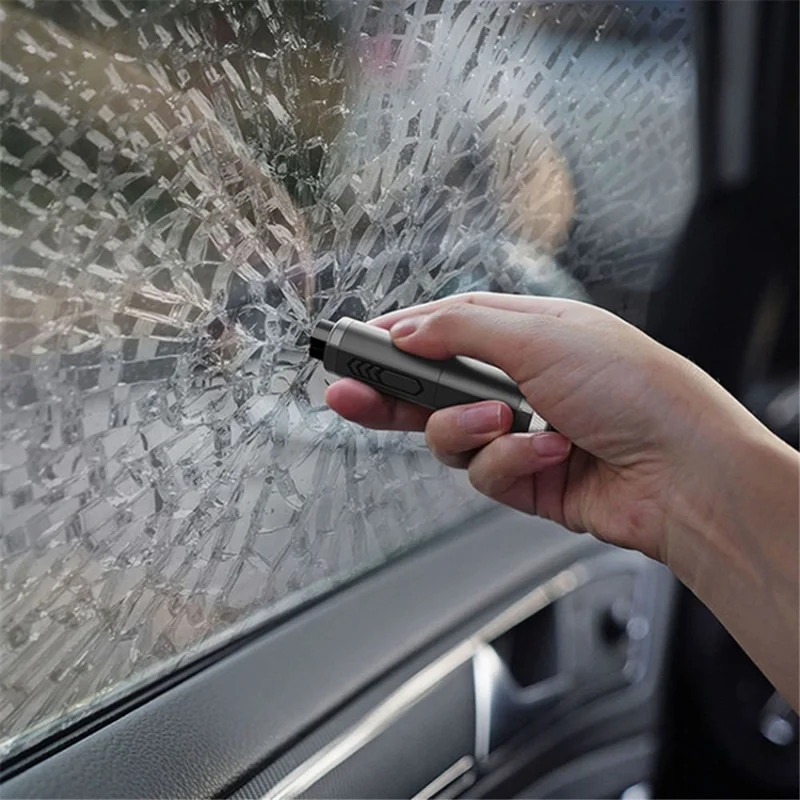 Płyta rejestracyjna parkingowa z aromaterapią, wielofunkcyjny młotek bezpieczeństwa samochodowego, urządzenie do rozbijania szyb - Czerwony