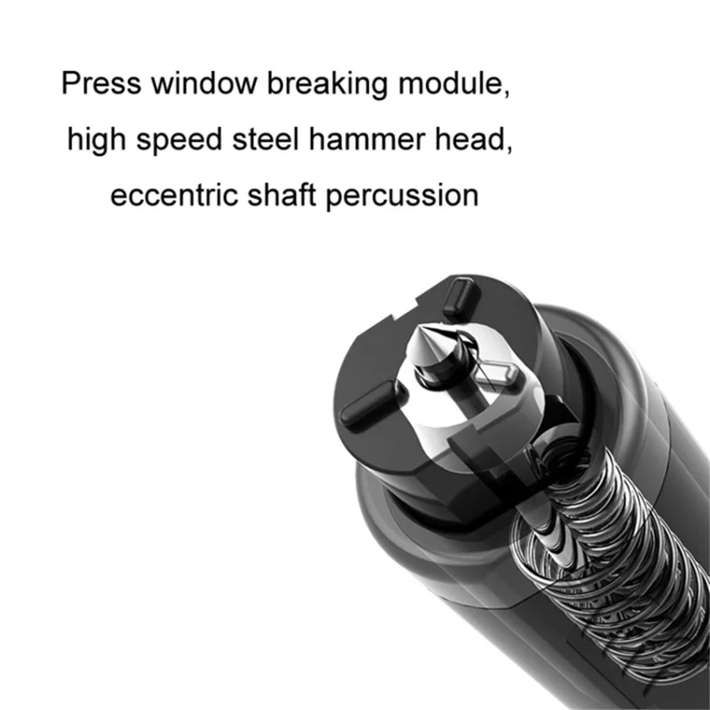 Płyta rejestracyjna parkingowa z aromaterapią, wielofunkcyjny młotek bezpieczeństwa samochodowego, urządzenie do rozbijania szyb - Czerwony