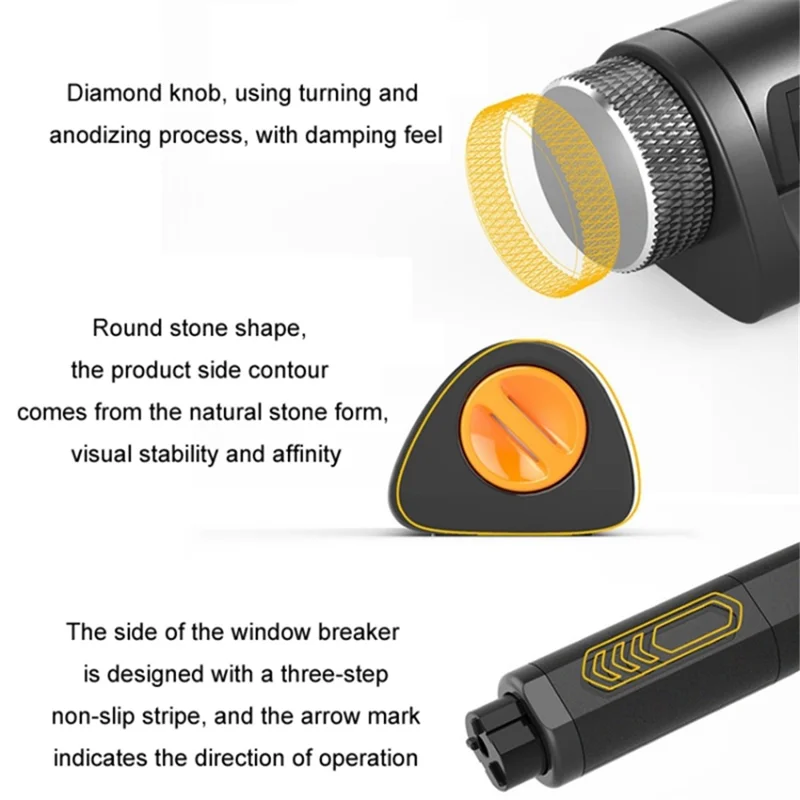 Płyta rejestracyjna parkingowa z aromaterapią, wielofunkcyjny młotek bezpieczeństwa samochodowego, urządzenie do rozbijania szyb - Czerwony