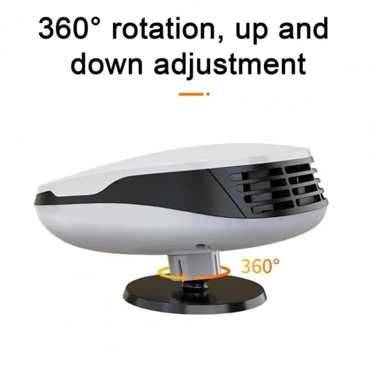 Allume-cigare Chauffage Automobile 12V 120W Chauffage Rapide Réchauffeur Dégivrant Réglable à 360 Degrés