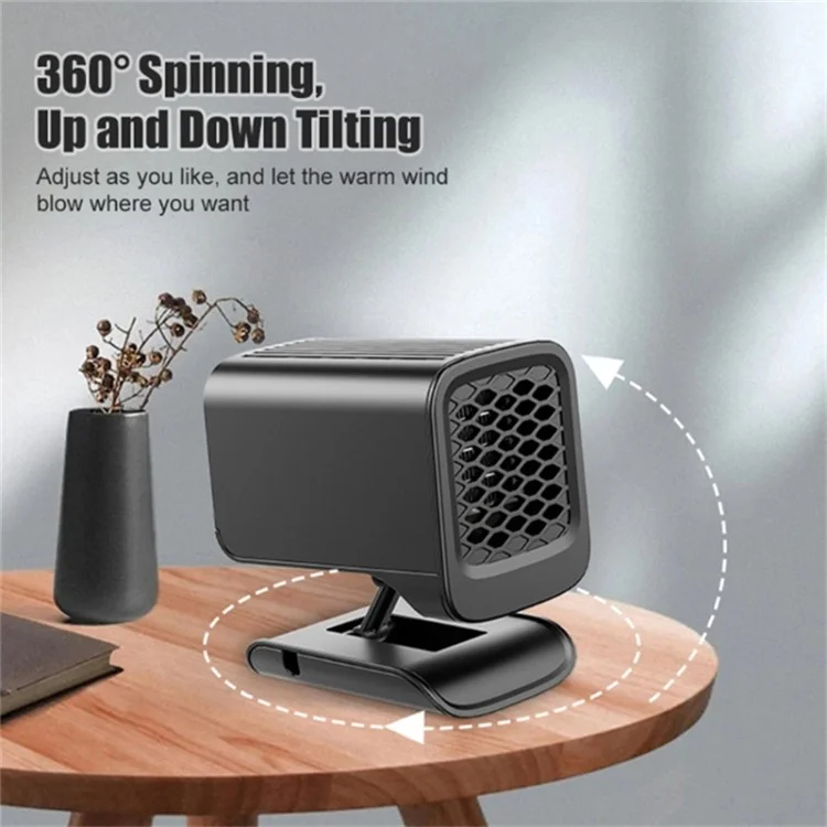 Electric Heater Fan 120W 12V Winter Heating Warmer Windshield Defroster Fog Removing