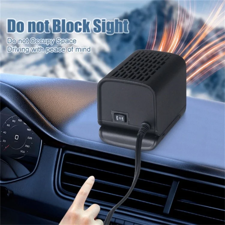 Electric Heater Fan 120W 12V Winter Heating Warmer Windshield Defroster Fog Removing