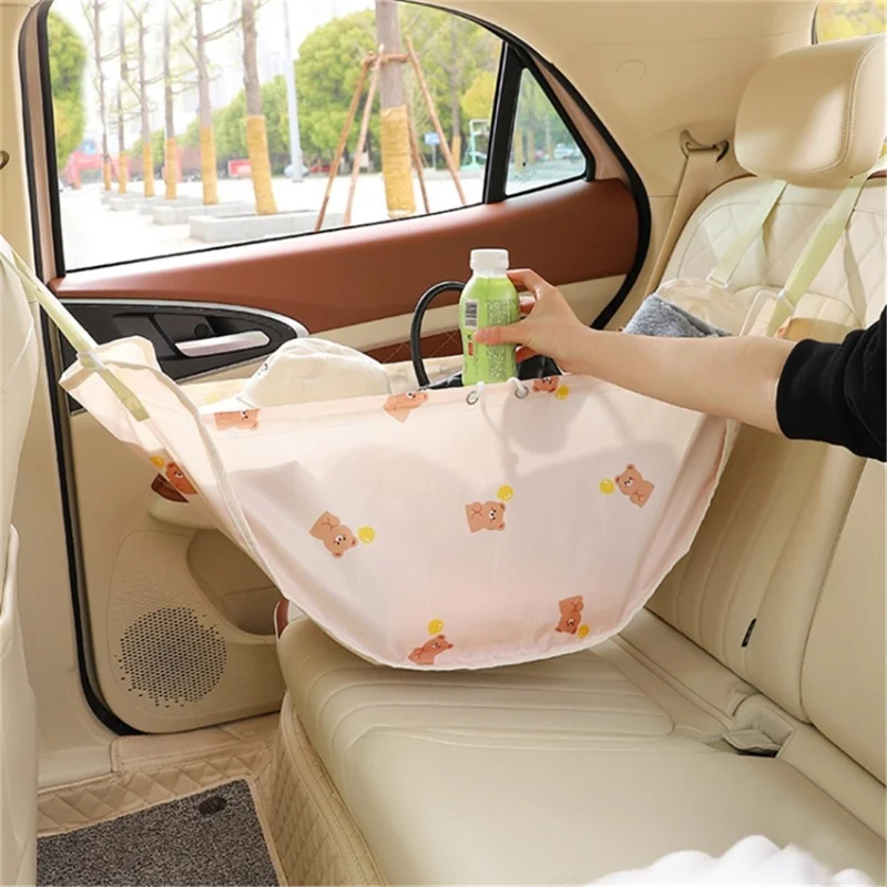 Oxford Cloth Rear Seat Sundries Bag Car Hammock Storage Bag Backseat Organizer - Balloon and Bear
