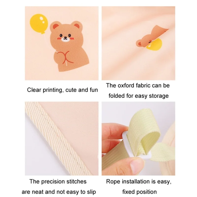 Oxford Cloth Rear Seat Sundries Bag Car Hammock Storage Bag Backseat Organizer - Balloon and Bear