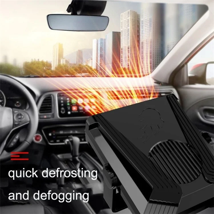 Ventilateur de Chauffage Automobile Mini 12V, Désembuage et Dégivrage de Pare-Brise, Appareil de Chauffage d'Intérieur de Véhicule en ABS