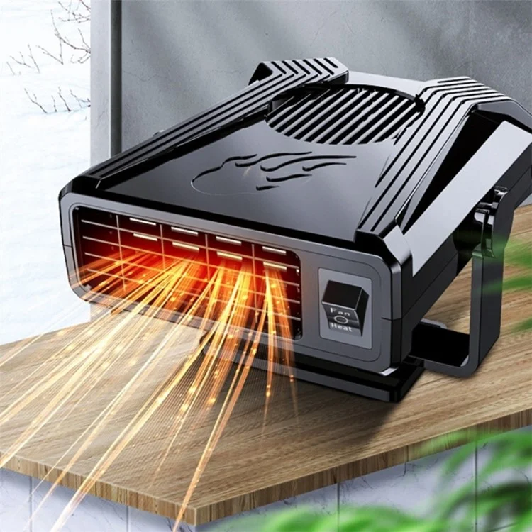 Ventilateur de Chauffage Automobile Mini 12V, Désembuage et Dégivrage de Pare-Brise, Appareil de Chauffage d'Intérieur de Véhicule en ABS