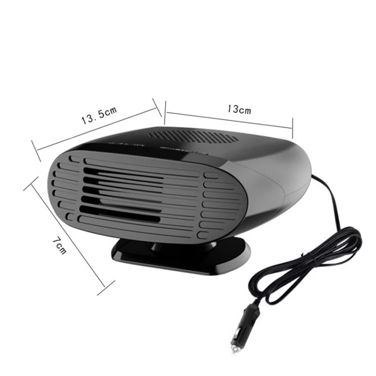 FL-002 24V Mini Chauffage de dégivrage et de désembuage de pare-brise de voiture Ventilateur de chauffage intérieur de véhicule en hiver - Noir 