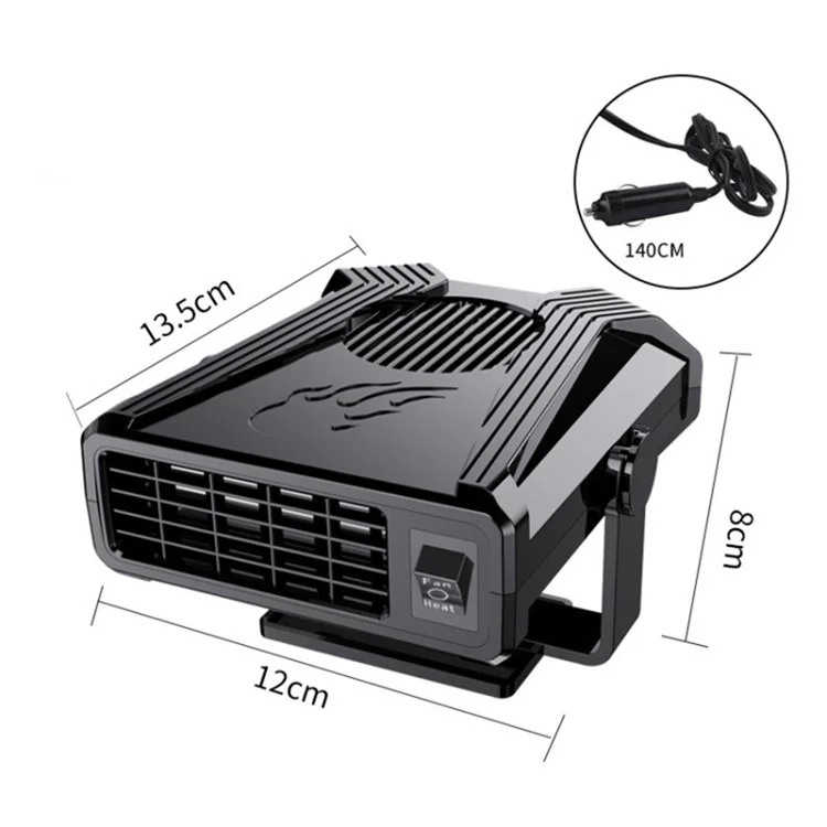 Chauffage de pare-brise de voiture mini 24V, dispositif de désembuage et de dégivrage ABS, ventilateur de chauffage pour l'intérieur du véhicule