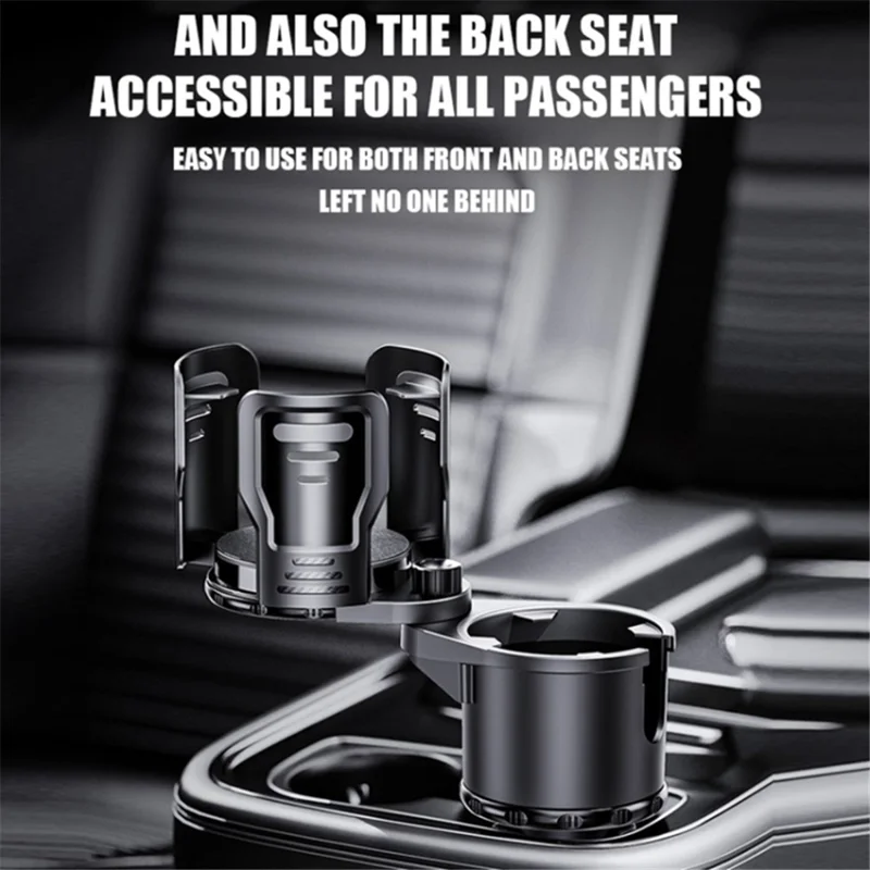 Vehicle Mounted Car Cup Holder 360 Degree Rotating Drink Beverage Holder Bracket, Size L