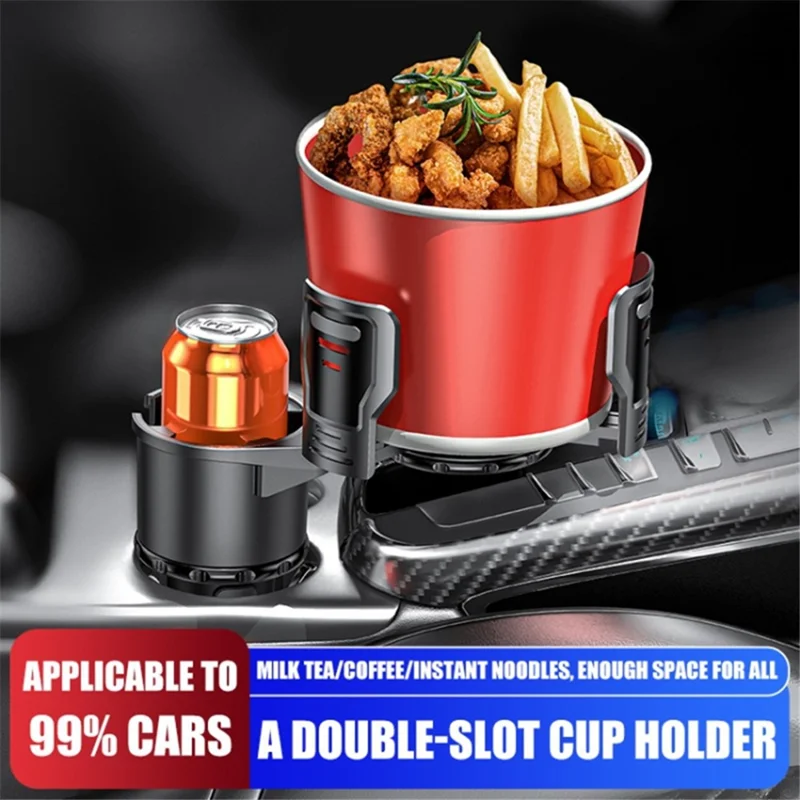 Vehicle Mounted Car Cup Holder 360 Degree Rotating Drink Beverage Holder Bracket, Size L