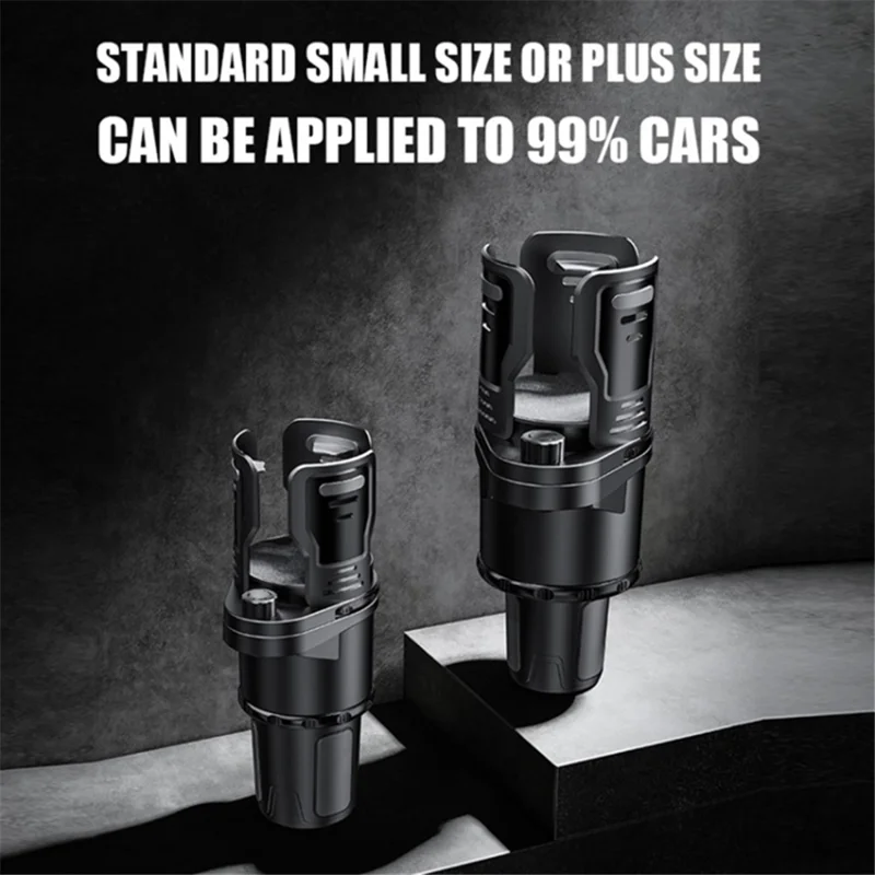 Vehicle Mounted Car Cup Holder 360 Degree Rotating Drink Beverage Holder Bracket, Size L