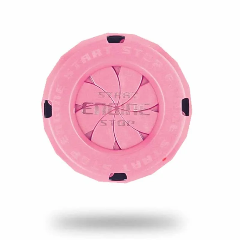 Car Start Stop Engine Button Switch One-key Start Button Engine Ignition Switch Cover - Pink