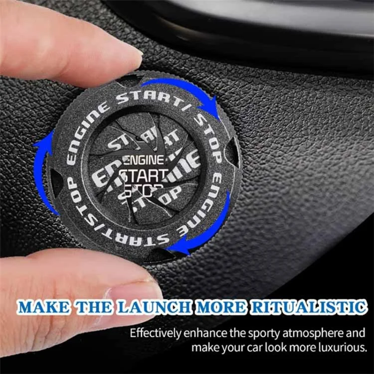 Car Start Stop Engine Button Switch One-key Start Button Engine Ignition Switch Cover - Orange