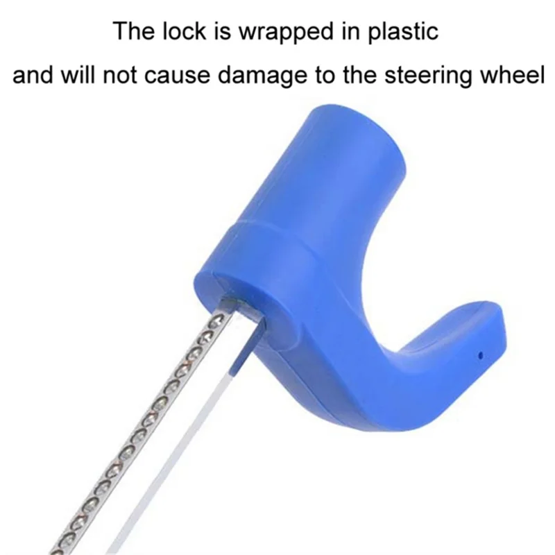 Anti-Theft Retractable Car Steering Wheel Lock 5 Digit Password Vehicle Security Lock - Red