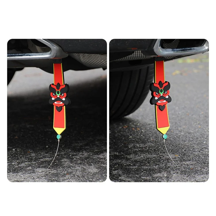 9761 Car Anti-Static Strap PVC + Iron Wire Automotive Static Eliminator Strip - Black