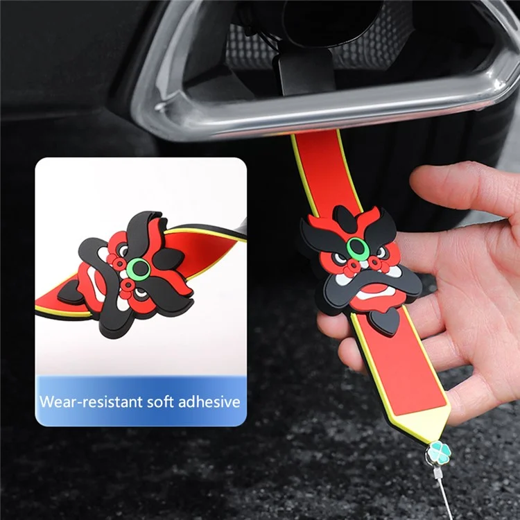 9761 Car Anti-Static Strap PVC + Iron Wire Automotive Static Eliminator Strip - Black