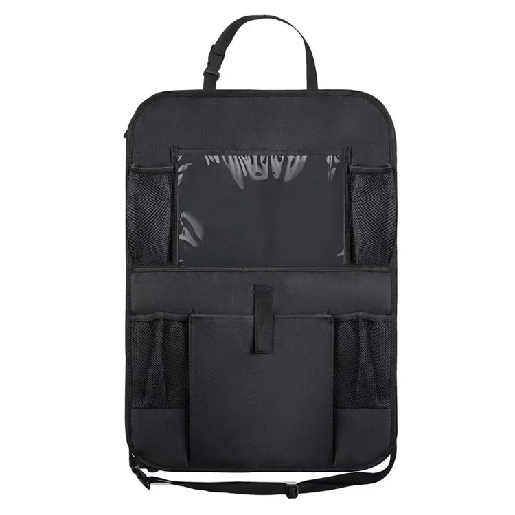 600D Oxford Cloth Car Backseat Organizer Storage Bag with Touch Screen Tablet Pocket