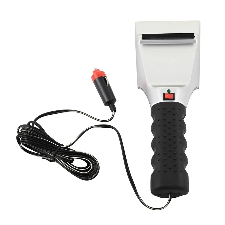 Pá Removedora de Neve Elétrica Aquecida de 12V para Carro Plástica + Metal Raspador de Neve para Janela de Carro de Inverno
