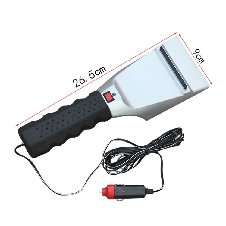 Pá Removedora de Neve Elétrica Aquecida de 12V para Carro Plástica + Metal Raspador de Neve para Janela de Carro de Inverno