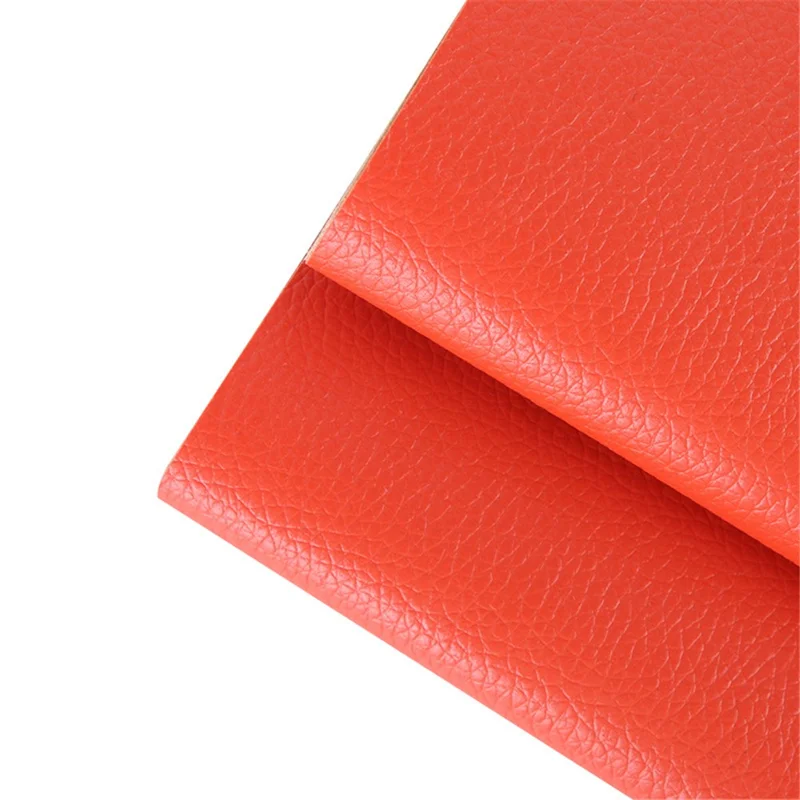 Fita Adesiva de Couro PVC de 100x100CM para Sofás, Assentos de Carro, Poltronas, Bolsas, Móveis - Laranja