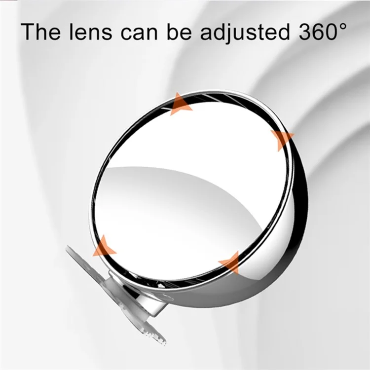 Miroir de Voiture à Angle Large 360 Degrés Réglable Clair 3R 044 65mm - Argent