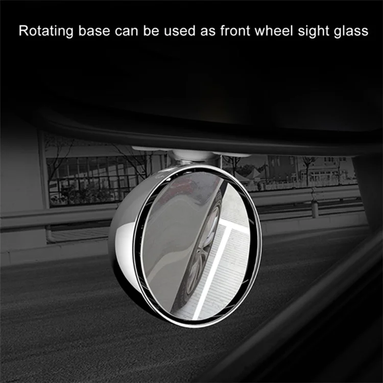 Miroir de Voiture à Angle Large 360 Degrés Réglable Clair 3R 044 65mm - Argent