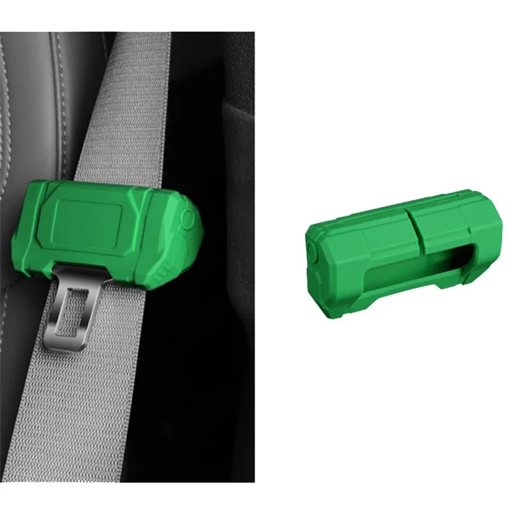 SNBLO Custodia per fibbia della cintura di sicurezza dell'auto in silicone di grandi dimensioni - Verde