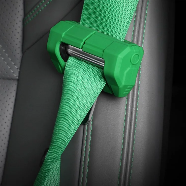 SNBLO Custodia per fibbia della cintura di sicurezza dell'auto in silicone di grandi dimensioni - Verde