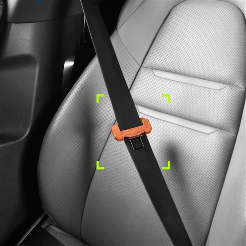 SNBLO Large Type Car Seat Belt Buckle Silicone Case Safety Belt Buckle Protective Cover - Light Green